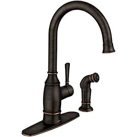 87506brb Moen Noell Single-handle Standard Kitchen Faucet With Side Sprayer