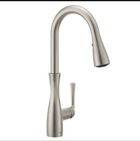 87564srs Moen Arlia Spot Resist Stainless High Arc Pulldown Kitchen Faucet