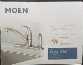 87605 Moen Adler Single-handle Low Arc Kitchen Sink Faucet Chrome Finish New #87605