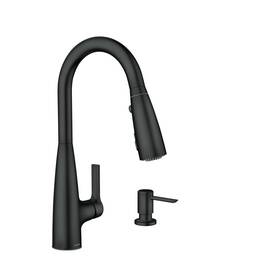 87627eibl Moen Haelyn Matte Black Single-handle Pull-down Kitchen Faucet With