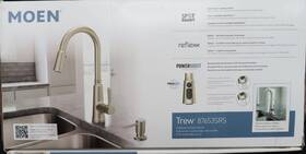 87653srs Moen Trew Pulldown Kitchen Faucet With Soap Dispenser