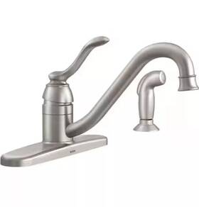 87690srs Moen Banbury Spot Resist Stainless Kitchen Faucet With Side Spray