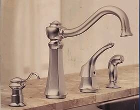87780 Moen Traditional Chrome One-handle High Arc Kitchen Faucet