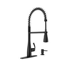 87814bl Moen Essie Spring Single-handle Pull-down Sprayer Kitchen Faucet Matte Black