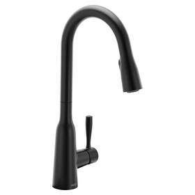87891bl Moen Orivesi Matte Black One-handle High Arc Pulldown Kitchen Faucet With Pow
