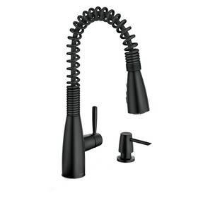 87998bl Moen Springvale Matte Black One-handle Pulldown Kitchen Faucet -
