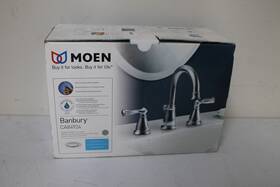 Ca84924 Moen Banbury Widespread 2 Handle Bathroom Faucet Chrome High Arc