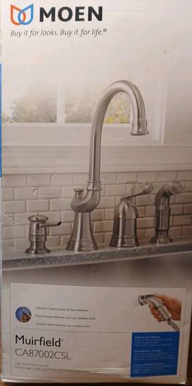 Ca87002csl Moen Muirfield High Arc Kitchen Faucet/ Sidespray Soap Disp