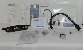 Ca87060bl Moen Caldwell Two Handle High Arc Kitchen Faucet Spray Matte Black