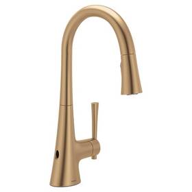 F9126bzg Moen Kurv Bronzed Gold One-handle High Arc Filtering Kitchen Faucet