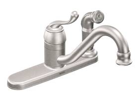 Ca87524srs Moen Incorporated New Muirfield Stainless Kitchen Faucet With Side Sprayer