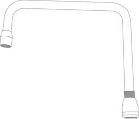 S0009 Moen Commercial M-dura 10-inch Reach Double Bend Spout 5.75-inch To Aer