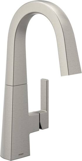 S55005srs Moen Nio Bar Faucet Spot Resist Stainless One-handle Kitchen Sink