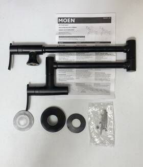 S6651bl Moen S6651 Bl Sinema Modern Wall Mounted Pot Filler Faucet Black
