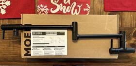 S665bl Moen Modern Pot Filler Matte Black Two-handle Kitchen Faucet -