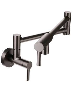 S665bls Moen Modern Pot Filler For Kitchen Black Stainless New