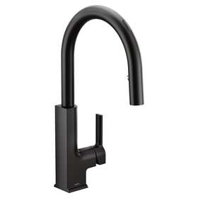 S72308evbl Moen Sto Smart Faucet 1.5 Gpm 1 Hole Pull Down Kitchen - Matte Black