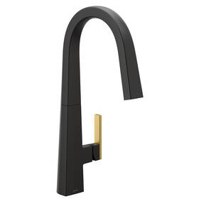 S75005bl Moen Nio Matte Black One-handle Pulldown Kitchen Faucet Power Clean