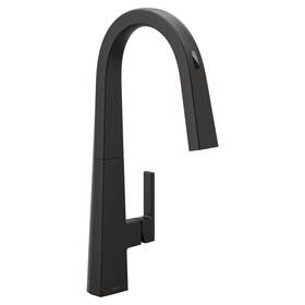 S75005ev2bl Moen S75005ev2 Nio 1.5 Gpm 1 Hole Pull Down Smart Kitchen Faucet - Black
