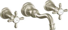 Ts42112bn Moen New Weymouth Wall Mount Bathroom Faucet Brushed Nickel