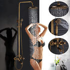 Mq2266xj Zovajonia Antique Brass Rain Bathroom Shower Faucet Set 743022119328