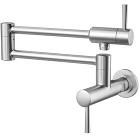 Mstjry 778992623247 Brushed Pot Filler Faucet Wall Mount Commercial Kitchen Faucets Sta Inch