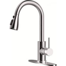 Kf003n-dp-004 Mttcle 14 Inch Pull-down Kitchen Faucet 360 Swivel Sprayer Brushed Nickel