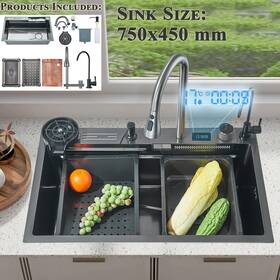 Mvm0907 Mvmhome 29.5 Inch Kitchen Sink Stainless Steel Single Bowl Drop In Top Mount With Faucet