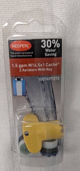 1007497272 Neoperl Faucet Aerator Filter Screen Tom Thumb Size 1.5 Gpm M16.5x1 Cache 2 Pk