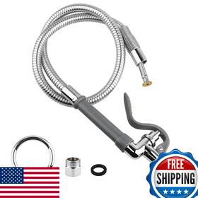 B0clxvqyq5 Netisr Commercial Sink Faucet Sprayer Kit 44 Inch Stainless Steel Hose 1.42 Gpm