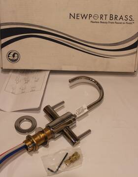 Newport Brass 091388299971 106/26 - East Linear Hot And Cold Water Dispenser Faucet Chrome