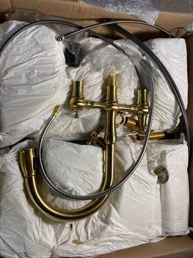 1030-5462 Newport Brass 1030-5462/10 Chesterfield Bridge Pull Down Kitchen Faucet - Satin