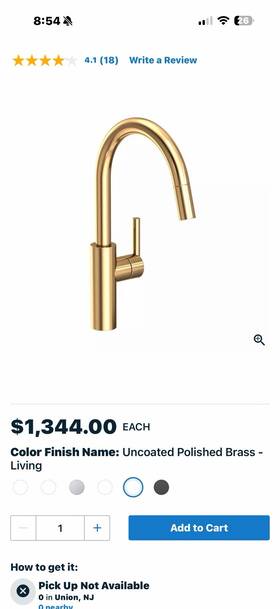 1500-5113 Newport Brass 1500-5113/03n Pull Down Faucet- Polished Uncoated Read