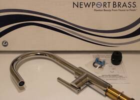 1500-5113 Newport Brass 1500-5113/26 - East Linear Pull-down Kitchen Faucet Pol. Chrome