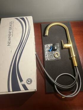 1500-5143 Newport Brass 1500-5143/04 East Linear 1.8 Gpm Pull Down Kitchen Faucet Read