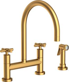 1500-5412 Newport Brass 1500-5412/10 East Linear 1.8 Gpm Widespread Bridge Kitchen Faucet