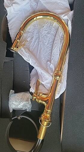 2470-5103-03n Newport Brass 2470-5183/03n Jacobean Pull Down Kitchen Faucet Uncoated Patina