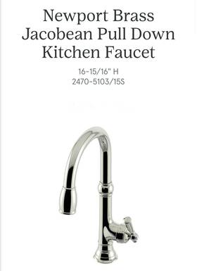 3290-5113 Newport Brass 3290-5113/15s 16-1/4 Inch Pull Down Kitchen Faucet Satin Nickel
