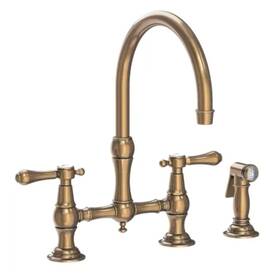 9458 Newport Brass 760724516538 Chesterfield 9458/06 Bridge Kitchen Faucet Polished Antique