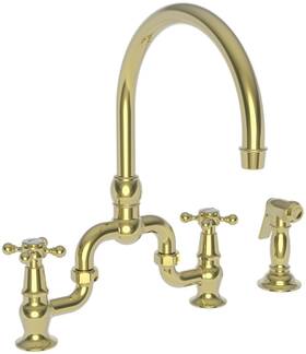 9460 Newport Brass 760724518778 Kitchen Bridge Faucet With Side Spray Polished Uncoated Chesterfield