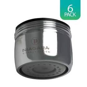 Niagara Conservation 711181574470 Dual Thread 1.0 Gpm Needle Spray Standard Faucet Aerator 6-pack