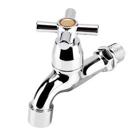 Faucet-560yb Nikou Kitchen Sink Faucet 3 Cross Handle Abs Water Washing Silver