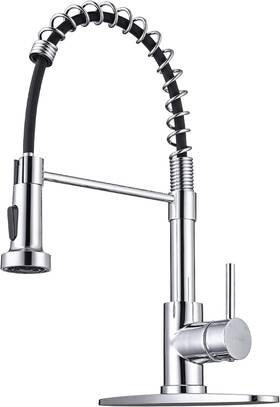 A8018-05-02cp Nobrand Chrome Kitchen Faucet With Pull Down Sprayer Deck Plate Single Handle
