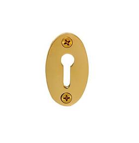 Nostalgic 640697011875 Warehouse Classic Keyhole Cover Polished Brass 701187