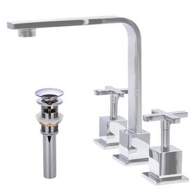 Novatto 744271939880 Muld 2-handle Faucet Chrome With Overflow Drain