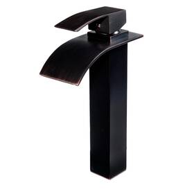 Novatto 755702049184 Eclipse Oil-rubbed Bronze Brass Waterfall Vessel Finish Rubbed