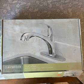 4544698 Oakbrook New Tucana Kitchen Faucet In Polished Chrome Model 4544698- Lb1
