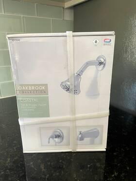 874x-5001 Oakbrook Unopened Collection Coastal Tub And Shower Faucet Handle Polished Chrome