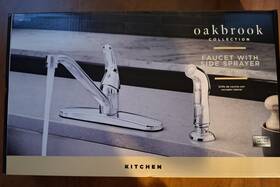 67896w-3001 Oakbrook Collection Essentials Chrome Kitchen Faucet With Side Sprayer