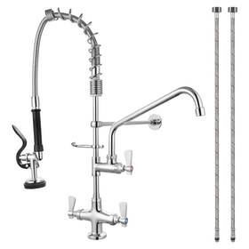 Oies001dm Oierzin Commercial Kitchen Faucet Deck Mount With Pre-rinse Sprayer 44